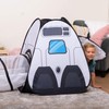 JOYIN White Rocket Ship Pop up Play Tent with Tunnel