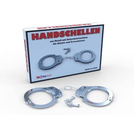Police Handcuffs Children Metal with Safety Lock for Children and Adults