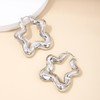 Chunky Hollow Star Big Large Hoop Earrings for Women Dainty