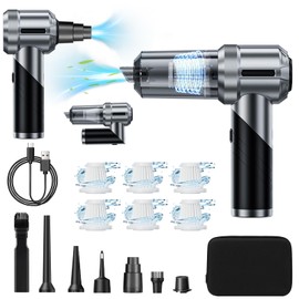 Handheld Vacuum Cleaner, Cordless, Stainless Steel and Black