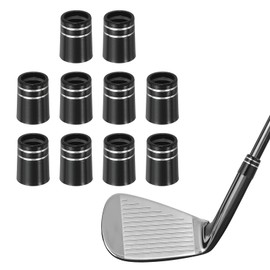 PATIKIL Golf Ferrules, 10 Pack Tapered Golf Club Ferrules Golf Shaft Ferrules with Dual Chrome Ring for Taper Tip Iron Wedge Shaft 0.480" OD 0.350" ID
