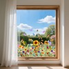 2PCS BMYUK Window Sticker Spring Window Sticker Garden Flowers Summer