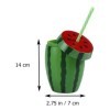 Vaso Cilindro Forma De Sandia Para Fiestas Bebidas Recuerdos