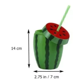 Vaso Cilindro Forma De Sandia Para Fiestas Bebidas Recuerdos