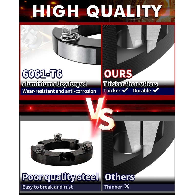 Flycle 1.5'' Leveling Lift Kit, 1.5'' Front Leveling Kit Forged