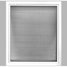 20" x 25" Cube Core Eggcrate Return Air Filter Grille for 1" Filter - Aluminum - White [Outer Dimensions: 22.5" x 27.5]
