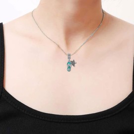 KunBead Jewelry Womens 18 inch Starfish Beach Slipper Holiday Charm Love Pendant Jewellery Necklace for Women Girls
