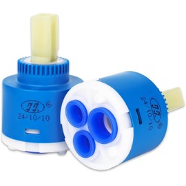 Set of 2 Ceramic Tap Cartridge, 35 mm Fittings Replacement Cartridge Kitchen Tap, Replacement Cartridge Single Lever Mixer Tap for Tap Bathroom, Kitchen Tap, Washbasin Tap