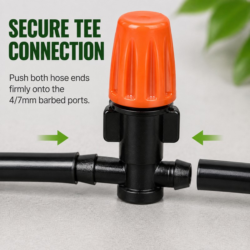 Adjustable Misting Nozzles for Drip Irrigation – 25-Piece Plastic Sprinkler