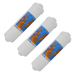 IPW Industries Inc-Omnipure - (K5586-CC) - 10" x 2.5" GAC With Phosphate Inline Filter 3/8" NPT 3 Pack
