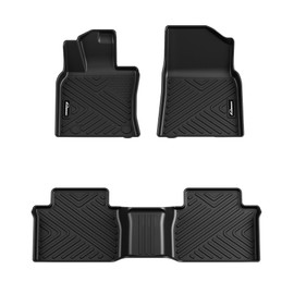 COZONY Floor Mats for Toyota Camry 2018 2019 2020 2021 2022 2023 2024 (Not Fit Hybrid & AWD), TPE All Weather Custom Fit Front 1st & 2nd Row Floor Liner, Black