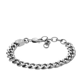 Fossil Men's Stainless Steel Bracelet with Lobster Clasp or Folding Clasp, Stainless Steel, No gemstone