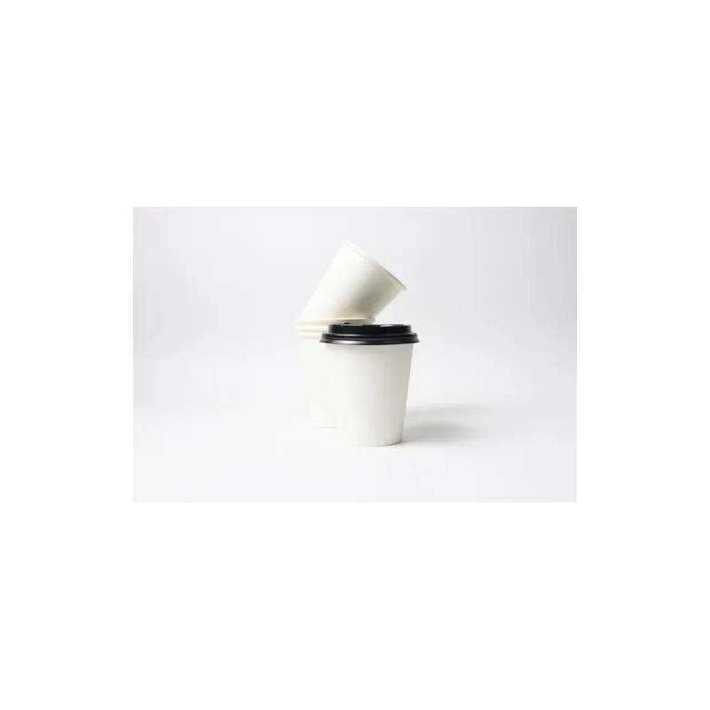 50 Vasos Desechables 12oz Para Café Kit Con Tapas Y
