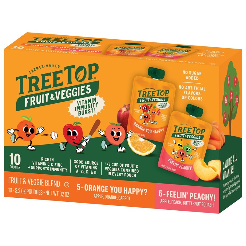 Tree Top Fruit & Veggie Variety Pack Orange & Peach