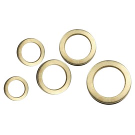 20 pcs Fits Raised Rings Ø 13 mm, Steel Brass-Plated, Fits Raised Ring Dimensions: 13.2 x 18.8 x 1.8 mm