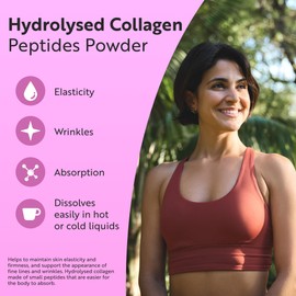Nutravita Bovine Collagen Powder 300g - Premium Gold Standard Bovine - 30 Servings - 100% Pure Hydrolyzed Collagen Supplements for Women & Men - 8 Amino Acids - Peptides for Women