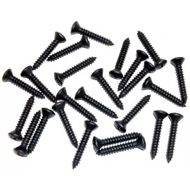 SFS GM Truck Black Interior Trim Screws- #8 x 1" Long- #8 Oval Head- 25 screws- #286
