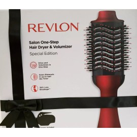 Revlon One-Step Hair Dryer & Volumizer Special Edition + Brush Cleaner, New, Red