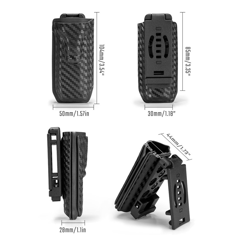 TACTICAL GEEK TX5 Flashlight Sheath with Back Belt Clip Quick