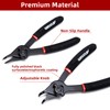WISEUP 12 Pcs Snap Ring Pliers Set, Heavy Duty Internal/External