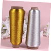 CORHAD 4 Rolls Metallic Embroidery Thread Gold Silver Cross Stitch