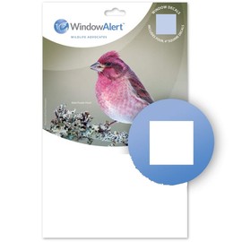 WindowAlert Classic Square Anti-Collision Decal - UV-Reflective Window Decal to Protect Wild Birds from Glass Collisions
