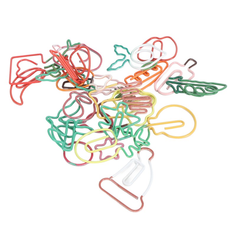 100PCS Set Marking Document Organizing Clip Multiple Cute Shapes Metal