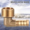 TA-VIGOR 2Pcs Brass Barb Hose Fitting, 90 Degree Elbow 12mm