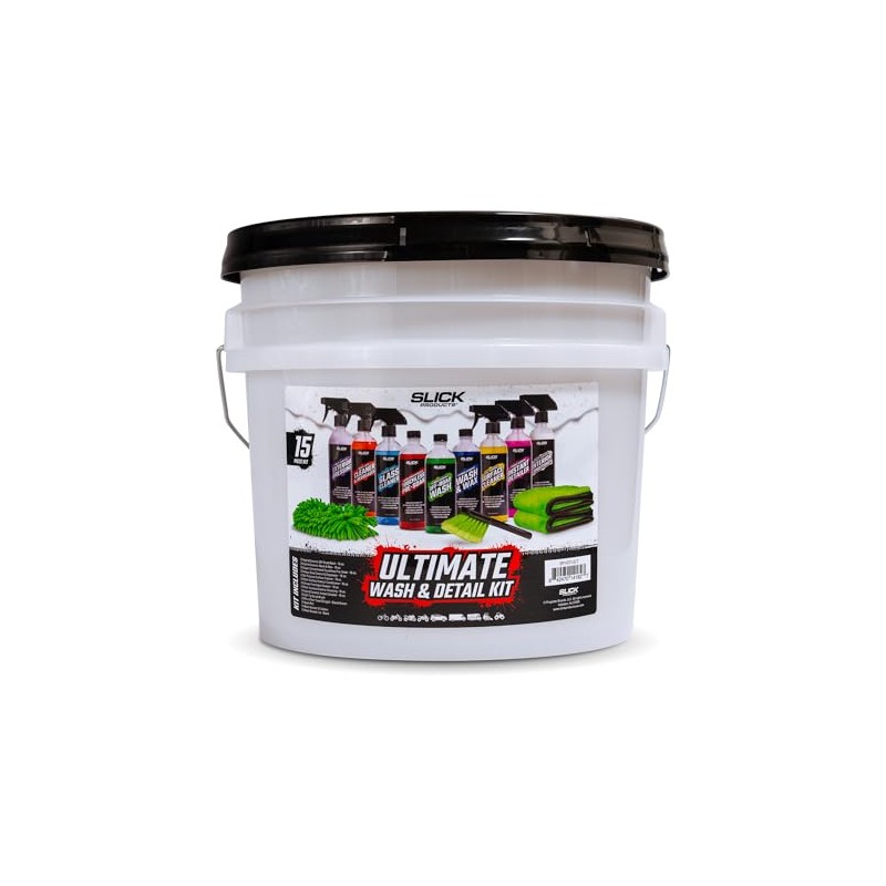 Slick Products Ultimate Wash & Detail Kit (15 Piece)
