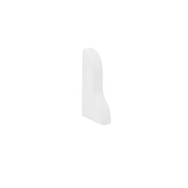 Trevendo® Pack of 10 End Piece Left White for Skirting Board Curved 40 mm Height