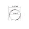 1/2 Inch Split Key Rings,Stainless Steel Dog Tag Mini Rings,Small