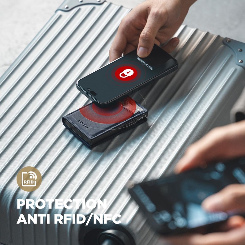 VULKIT Slim Credit Card Holder with RFID Blocking Card Holder
