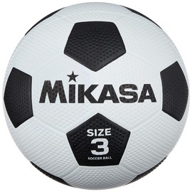Mikasa F3-WBK Junior Soccer Ball, No. 3, For Elementary School Students, Rubber, White/Black, Recommended Internal Pressure 3.8 - 1.9 psi (0.320 - 0.420 kgf/cm2), White x Black