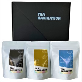 TEA NAVIGATION Gift Tea Bag, Chinese Tea, 7 Packets Set, Oolong Tea, Jasmine Tea, Pu'er Tea, 7 Packs of Each, Gift Wrapped