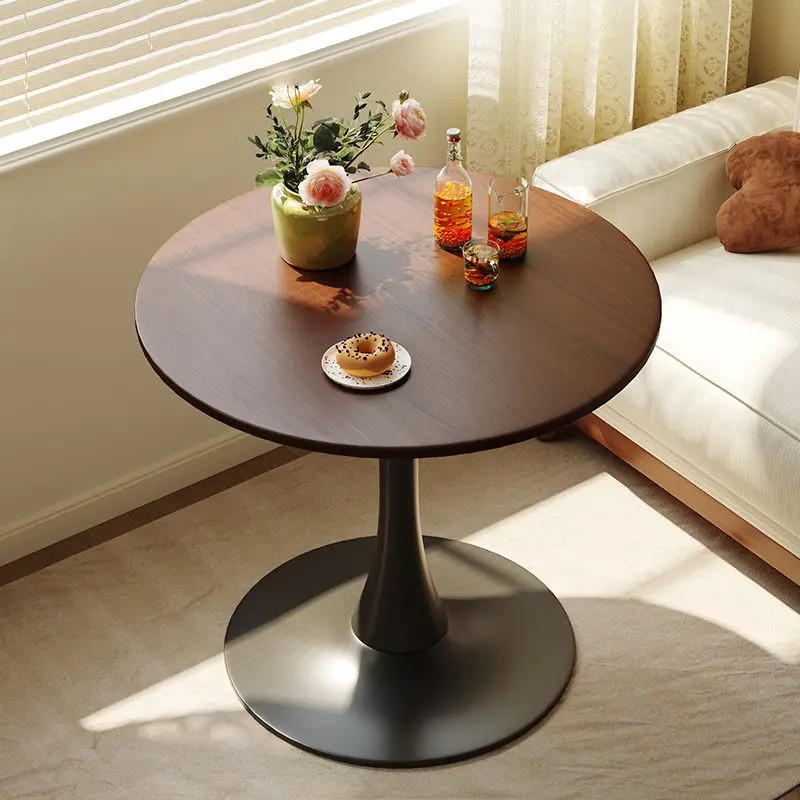 MDF Top Steel Base Tulip Modern Dining/Kitchen/Coffee Table 24 Inch