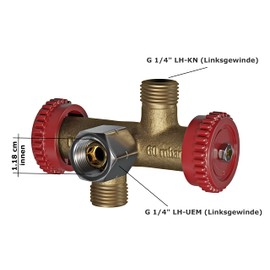 YOURGRILL Premium set quality replacement parts in a value pack of 2 – gas hose 1.5 m with branch valve from GOK distributor, propane gas, gas valve, gas connection (2 outlets)