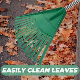 BESPORTBLE Plastic Rake Head Garden Leaf Rake Head Replacement Garden Leaf Scoop Rake Shrub Rake Lawn Yard Grass Cleaning Rake Gardening Tool for Sweep Picking Up Leaves Green