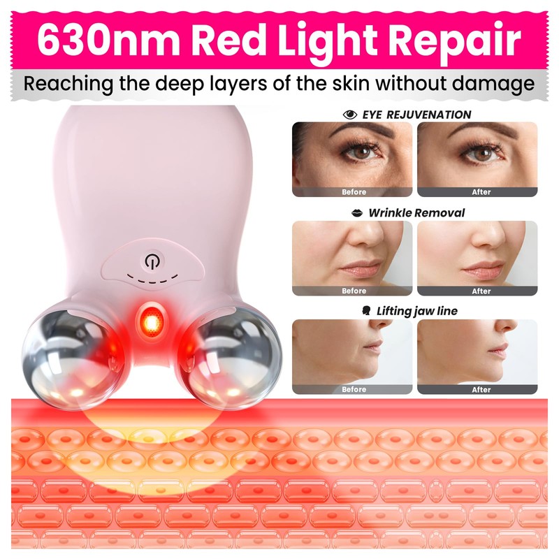 Hunvva Microcurrent Facial Device,Latest Red Light Technology,Enhances The Ability to