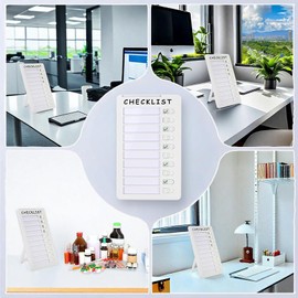 2pcs Dry Erase Chore Chart, Standable Whiteboard Checklist Board, Chore Chart for Kids Routine Chart with Two Markers (Standable)