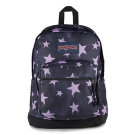 JanSport Right Pack Backpack - Durable Daypack with Padded 15" Laptop Sleeve, Spacious Main Compartment & Integrated Water Bottle Pocket, Sprayed Stars Pastel Lilac