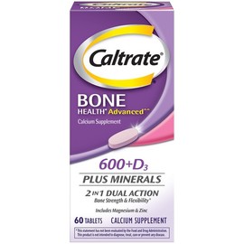 Caltrate Calcium 600+D3 Plus Minerals Tablets 60 EA