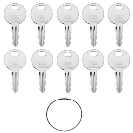 Ignition Starter Keys,10Pcs 1051 Keys for Heavy Machinery 1051 Key Thwaites Dumper Replacement T104633 Compatible with Thwaites Dumpers, Tri Mark, and Lucas