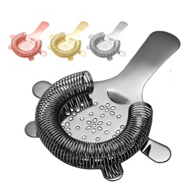 4-Prong Cocktail Strainer, Hawthorne Strainer,for Professional Bartenders and Mixologists, Mirror Polished