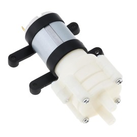 Mini bomba de agua DC 12 V Bomba autocebante de diafragma para acuarios, tanque de peces/máquina de té, bomba de agua R385 con soporte de PVC (12 V)