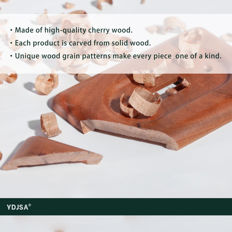 YDJSA Cherry Wood Blank Wall Plate Cover Decorator Style Perfect