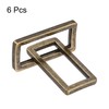 sourcing map Metal Rectangle Ring Buckles 32x12.5mm for Bags Belts