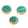 3 Pcs Trumpet Valve Cap Embedded Green Standard Metal Finger