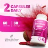 Cápsulas De Remolacha Orgánica 1300mg, Energía Natural