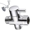 Shower Diverter Valve, G1/2" to G1/2" BSP T-Adapter 3-Way Tap