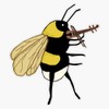 Magnet Bee Playing Violin Magnet Bumper Sticker Car Magnet Flexible